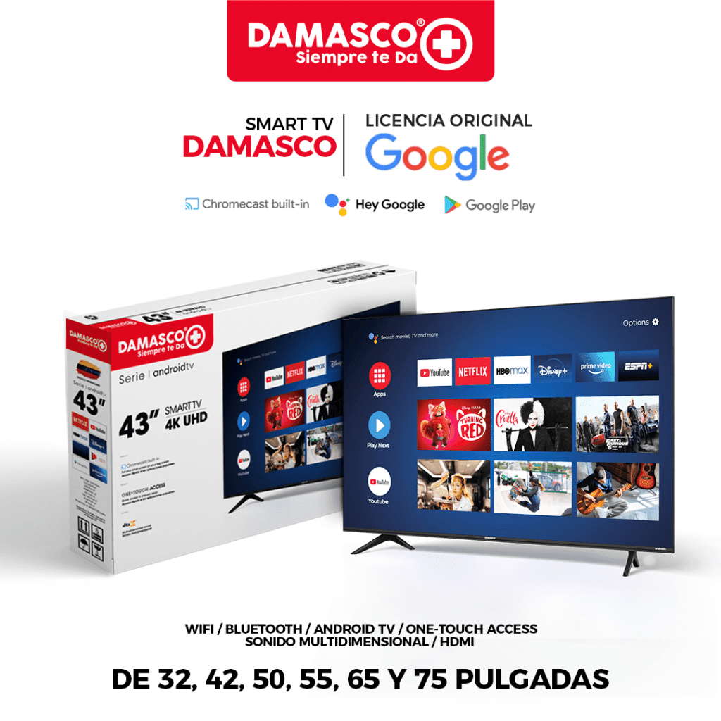 Televisores Damasco cuentan con certificación de Google-Android TV