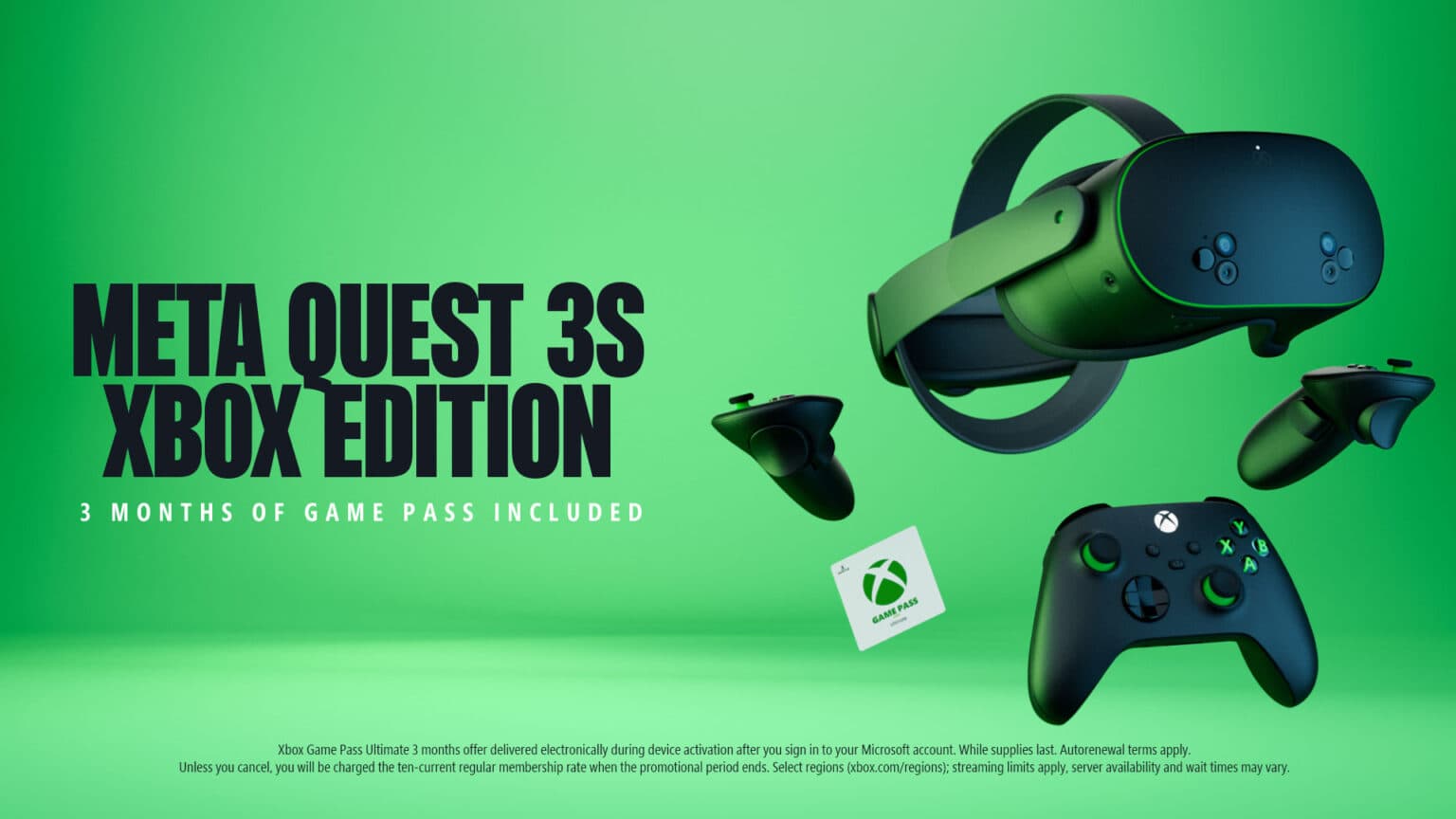 Microsoft y Meta lanzan la Meta Quest 3S Xbox Edition: una edición limitada con Game Pass incluido